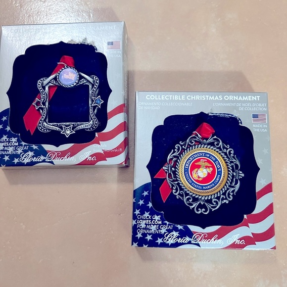 NWT Two Collectable Navy Plus Christmas Ornaments - Picture 1 of 9
